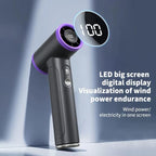 WT23 Handheld Digital Display Turbine Fan Outdoor Stepless Variable Speed Fan — view 5