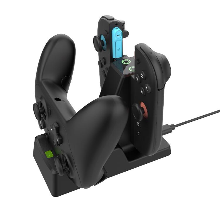 For Nintendo Switch 2 Joy-Con & Pro Controller 3-in-1 Charging Dock Storage Holder with LED Indicators