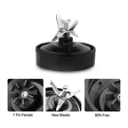 For Ninja BL480/BL482/BL642/BL682/NN102 Blender Accessories — 7-leaf Blade Holder + 2 Sealing Rings + Hook