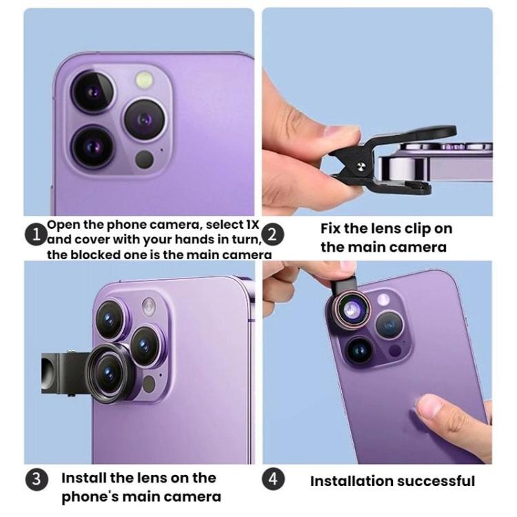 High Definition Camera Mobile Phone Lens With Lens Clip