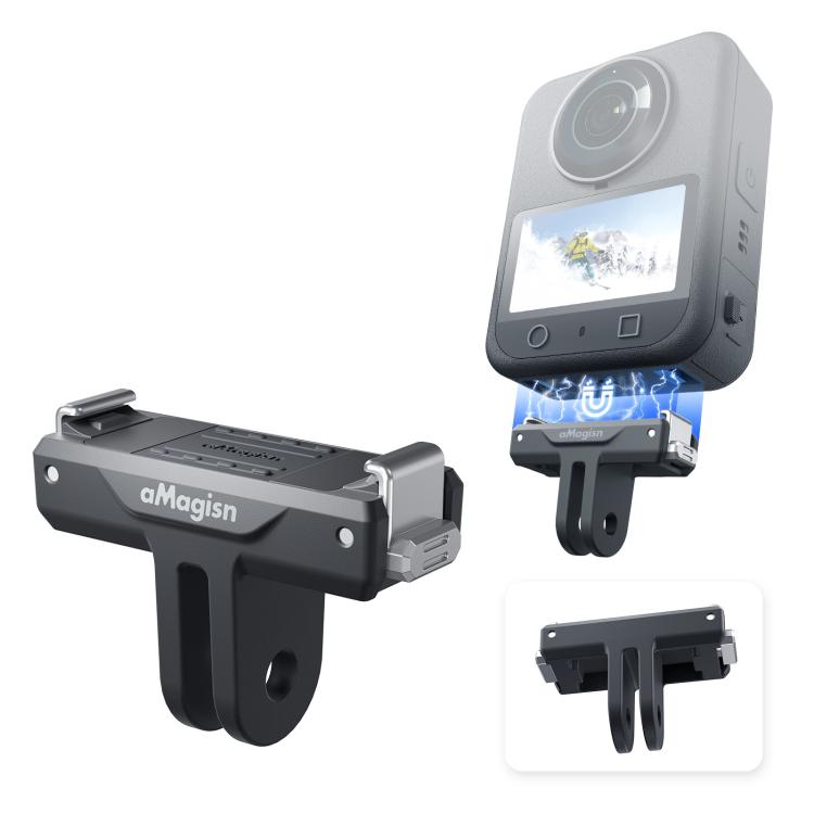 For DJI Osmo 360/Action 5 Pro/4/3 aMagisn Magnetic Quick-Release Adapter Plastic Snap-On Base
