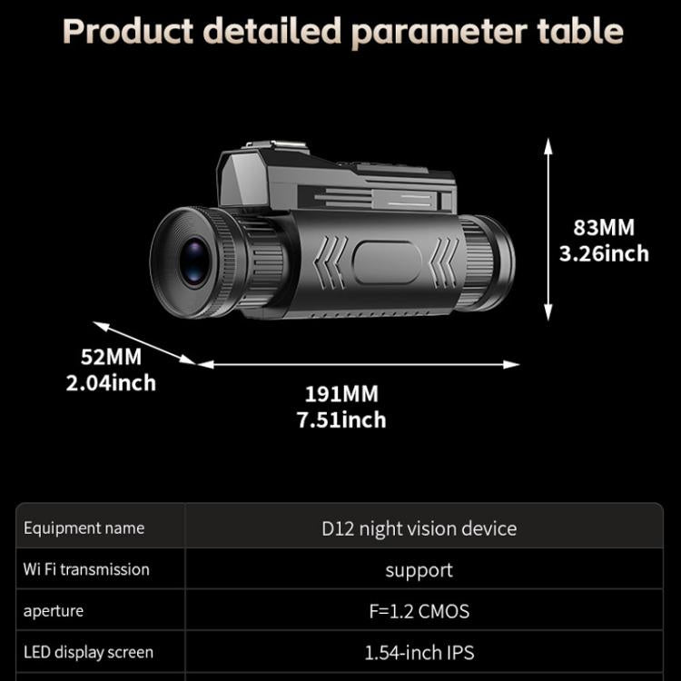 4K HD WiFi Night Vision Monocular 28X Zoom 64MP Infrared Hunting Telescope With No-Glow Recording & Animal Call Simulator