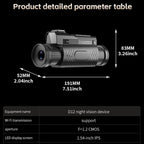 4K HD WiFi Night Vision Monocular 28X Zoom 64MP Infrared Hunting Telescope With No-Glow Recording & Animal Call Simulator