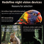 4K HD WiFi Night Vision Monocular 28X Zoom 64MP Infrared Hunting Telescope With No-Glow Recording & Animal Call Simulator