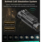 4K HD WiFi Night Vision Monocular 28X Zoom 64MP Infrared Hunting Telescope With No-Glow Recording & Animal Call Simulator