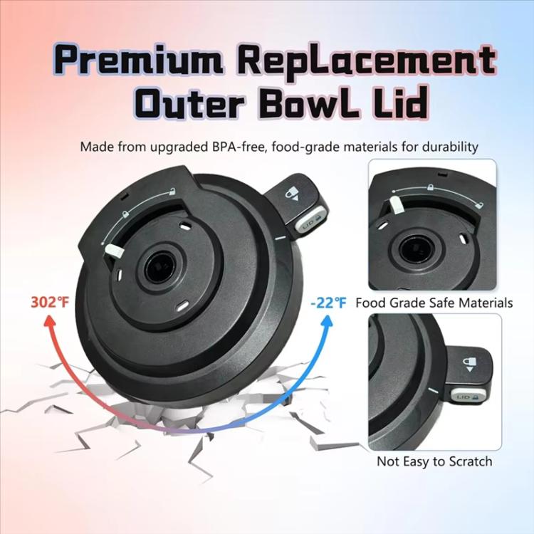For NINJA NC700 / NC701 Ice Cream Machine Replacement Outer Bowl Lid — view 3
