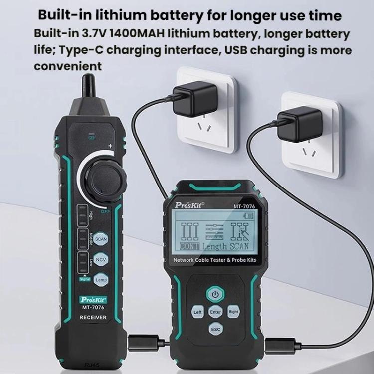 ProsKit MT-7076 LCD Anti-Interference Network Testing Cable Tracer