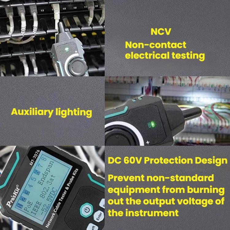 ProsKit MT-7076 LCD Anti-Interference Network Testing Cable Tracer