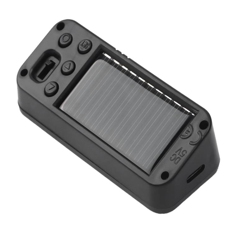 Car Solar-powered Clock With Luminous Light Thermometer Humidity Meter