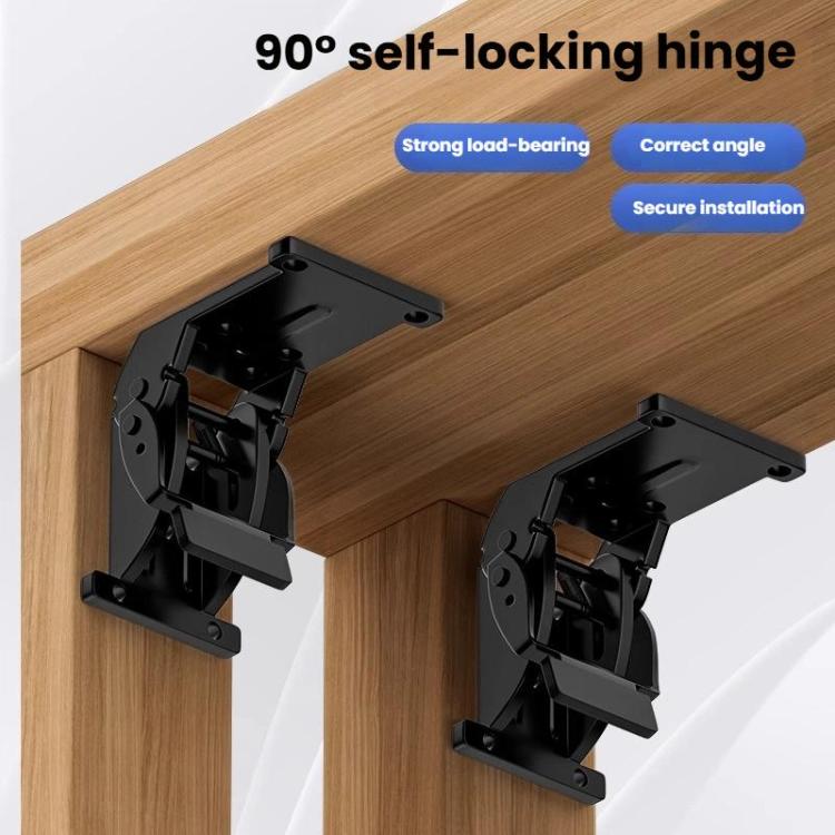 90-degree Self-Locking Folding Hinge Table Chair Bed Leg Foldable Support Brackets — view 5