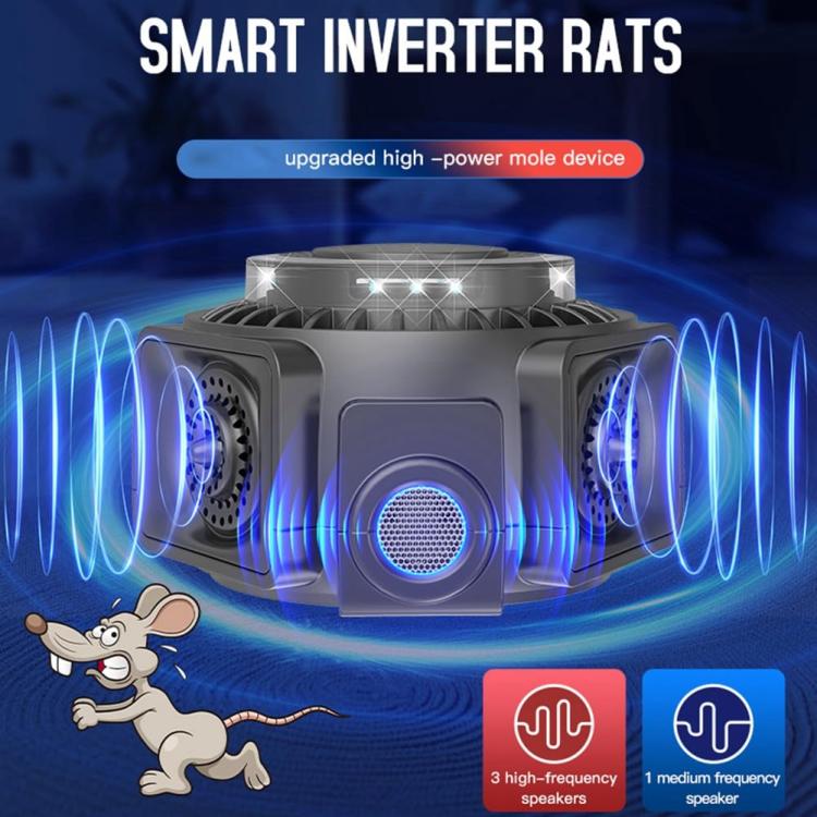 Ultrasonic High Power Mosquito Insect Mouse Repeller Indoor Household Electronic Mouse Repeller — Black