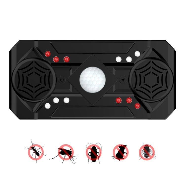 Smart Sensing Ultrasonic LED Strobe Electronic Mouse Insect Repeller — White