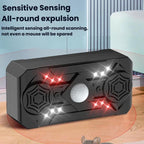 Smart Sensing Ultrasonic LED Strobe Electronic Mouse Insect Repeller — Black