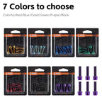 WEST BIKING 6pcs /Pack M5x18mm Titanium-Coated Bike Stem Screws for Mountain Bicycles