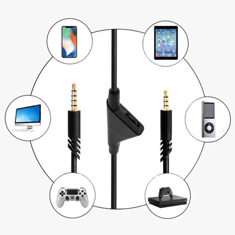 For Logitech Astro A10 / A40 / A30 2m Gaming Headset Cable Braided Audio Cable