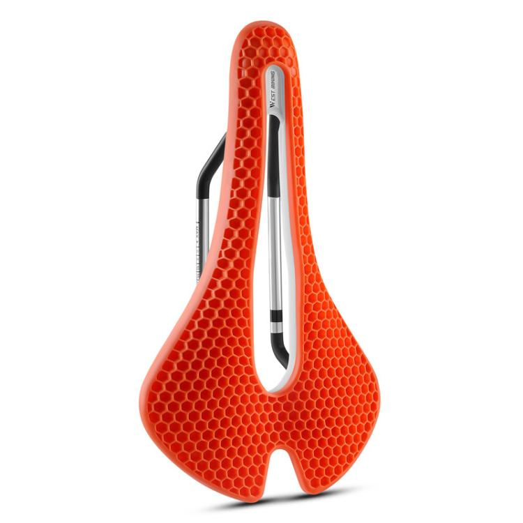 WEST BIKING YP0801258 Bicycle Honeycomb Shock Absorbing Ventilated Comfort Saddle For Road Bike Riding Equipment — Black