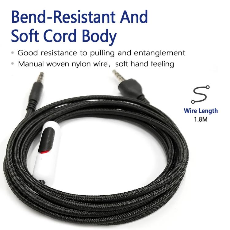 For Alienware AW920H Gaming Headset Cable Audio Microphone Cable