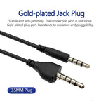 For Alienware AW920H Gaming Headset Cable Audio Microphone Cable