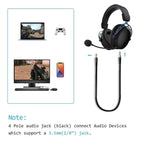 For Kingston HyperX Cloud Alpha / Mix 3.5mm Male To Male Headset Recorder Cable