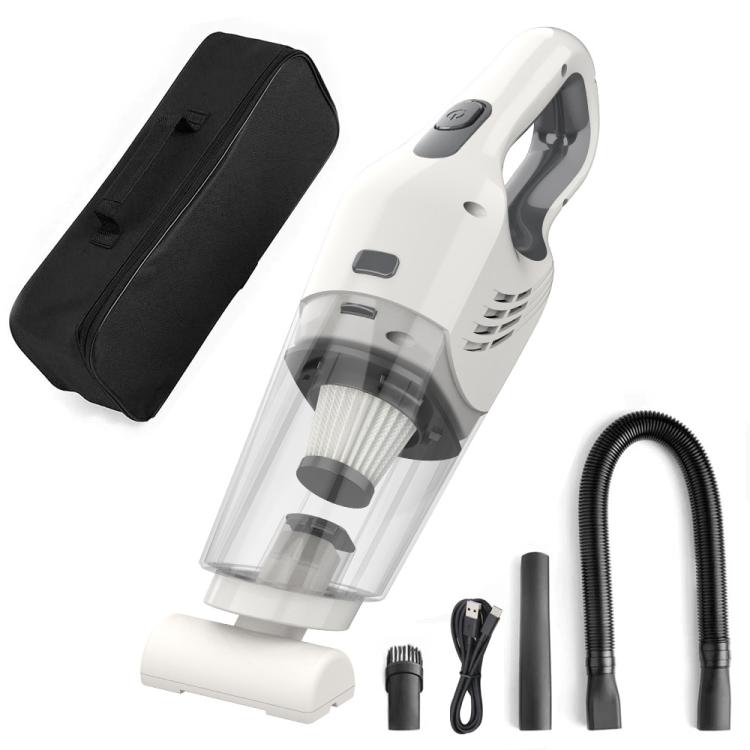 Car-mounted High-power Strong Suction Cordless Vacuum Cleaner — White 5500PA