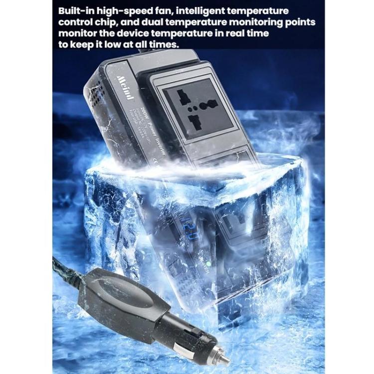 Meind 200W Car Inverter To 220V Fast Charging Dual Socket