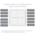 Graffiti Smart Home Wireless Scene Switch APP Timer 4-Button Adhesive Smart Switch