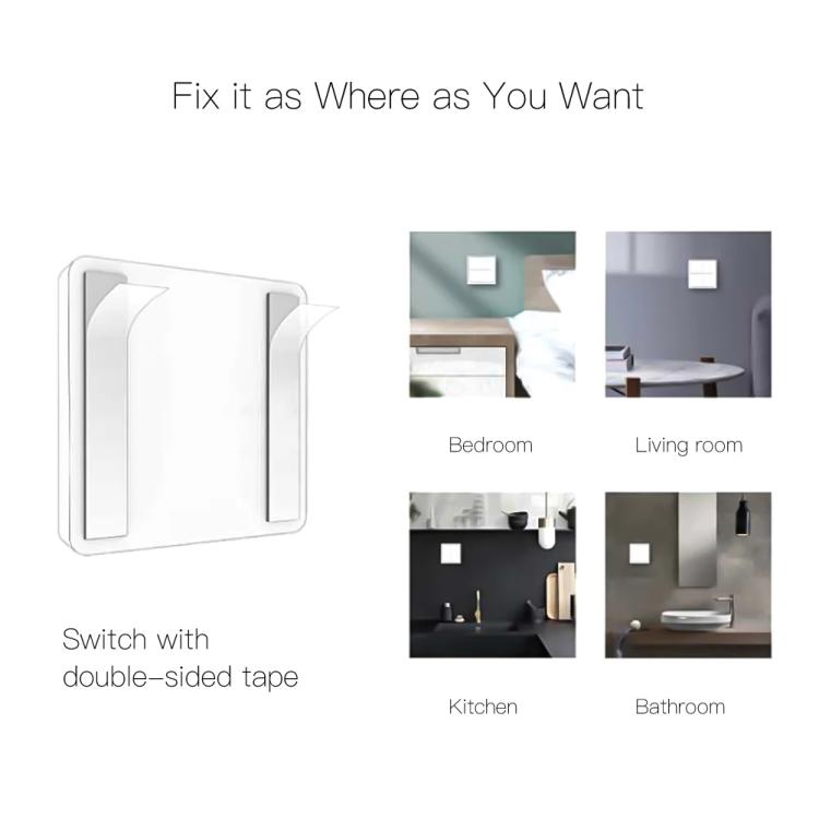 Graffiti Smart Home Wireless Scene Switch APP Timer 4-Button Adhesive Smart Switch