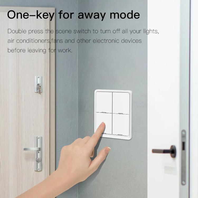 Graffiti Smart Home Wireless Scene Switch APP Timer 4-Button Adhesive Smart Switch