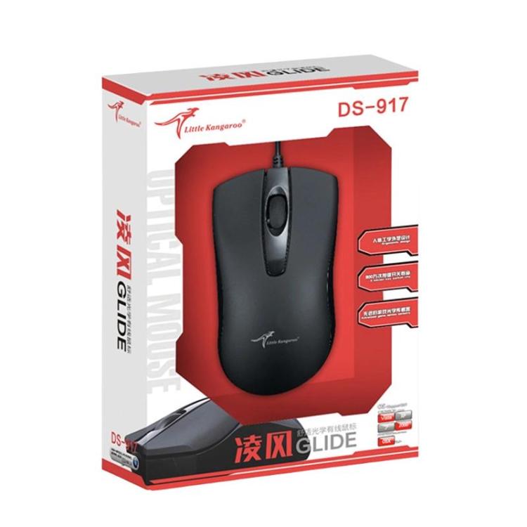 Little Kangaroo DS-917 1000DPI Ergonomic Optical Wired Mouse Laptop Mouse For Office Gaming