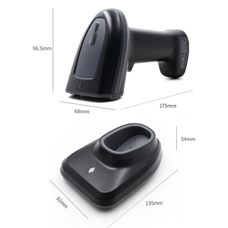 Long-range Wireless QR Code Barcode Scanner With Base