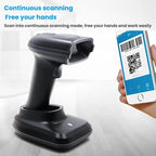 Long-range Wireless QR Code Barcode Scanner With Base