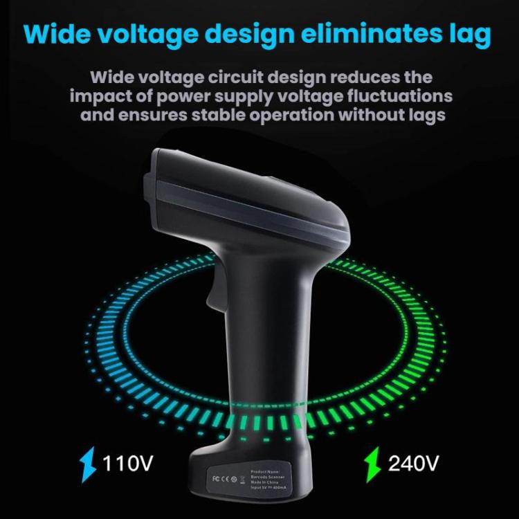Long-range Wireless QR Code Barcode Scanner With Base