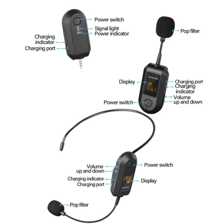 Wireless 2.4G Microphone Amplifier Portable Microphone — view 15