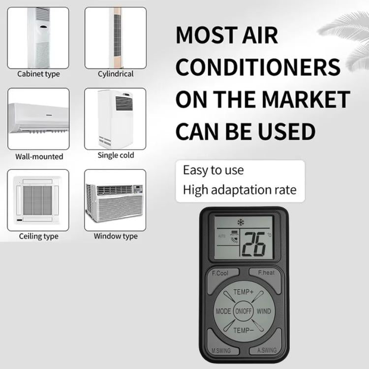 Mini Portable Universal Air Conditioner Remote Control Multi-Brand Compatible AC Remote