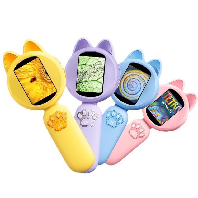 HM020B 4X HD Handheld Children Electronic Magnifier With Screen 2MP Digital Microscope — Blue