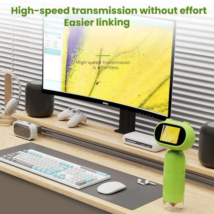 Cartoon HD Children Digital Electronic Microscope With Screen Handheld Portable Magnifier — CM4