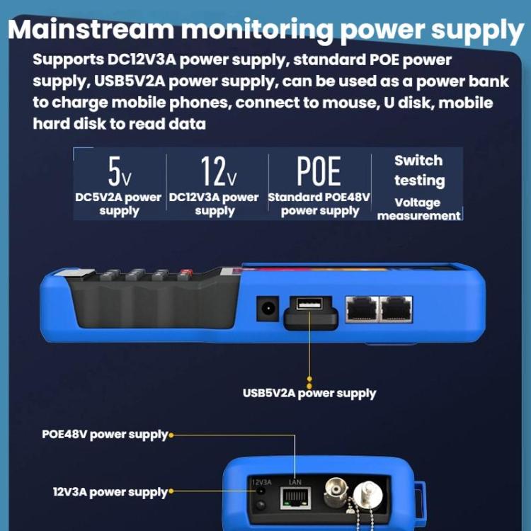 IPC9310Plus-N 4.5 Inch Engineering Tester Network Analog Coaxial Video Surveillance Tester