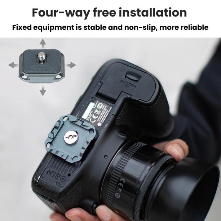 COBONE XQC-1 Camera Shoulder Strap Quick-Mount Clip Base Universal DSLR Tripod Head Adapter Base — view 7