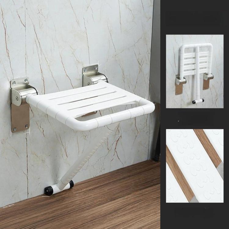 Wall-Mounted Folding Shower Stool Bathroom Safety Chair for Elderly & Disabled — Yellow