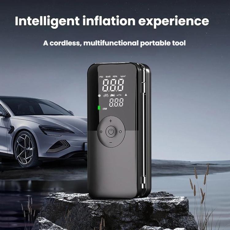 Portable Smart Lighting Wireless Digital Display Car Air Pump — view 2