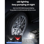 Portable Smart Lighting Wireless Digital Display Car Air Pump — view 9