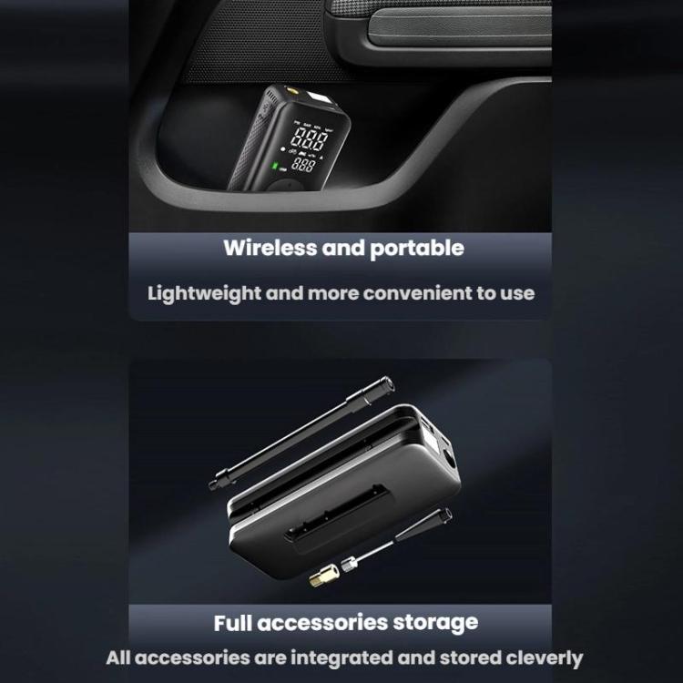 Portable Smart Lighting Wireless Digital Display Car Air Pump — view 10