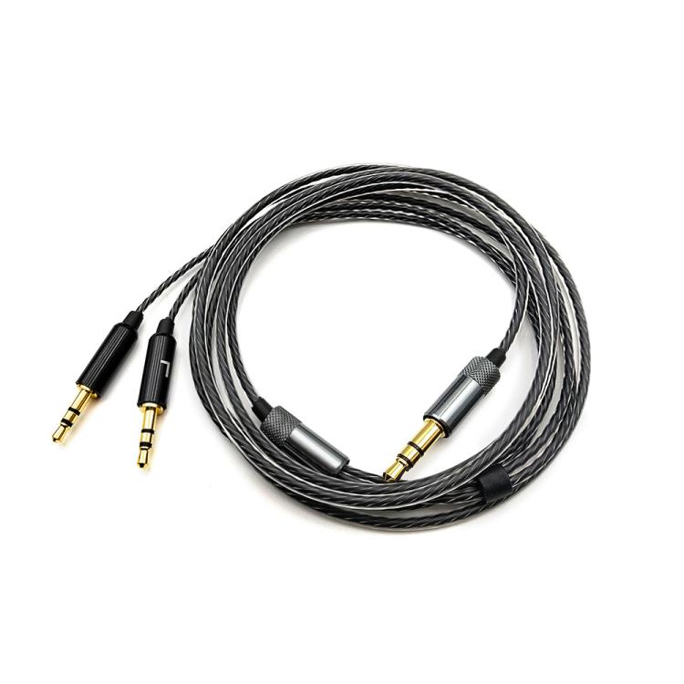 3.5mm To Dual 2.5mm Headphone Cable Audio Replacement Cable, For Sol Republic Master Tracks HD V8 V10 V12 X3 — 1.2m