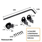 1pc 12inch Outdoor Fence Gate Latch — 2pcs