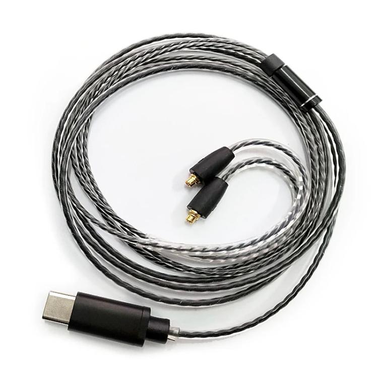 1.2m Type-C To MMCX Interface Headphone Plug Cable For Shure SE215 / SE315 / SE425 / SE535 / SE846 — Inline Control