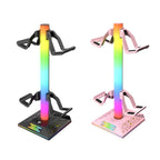 Piifoxer RGB Luminous Headphone Stand Handle Display Stand Charging Expansion Port