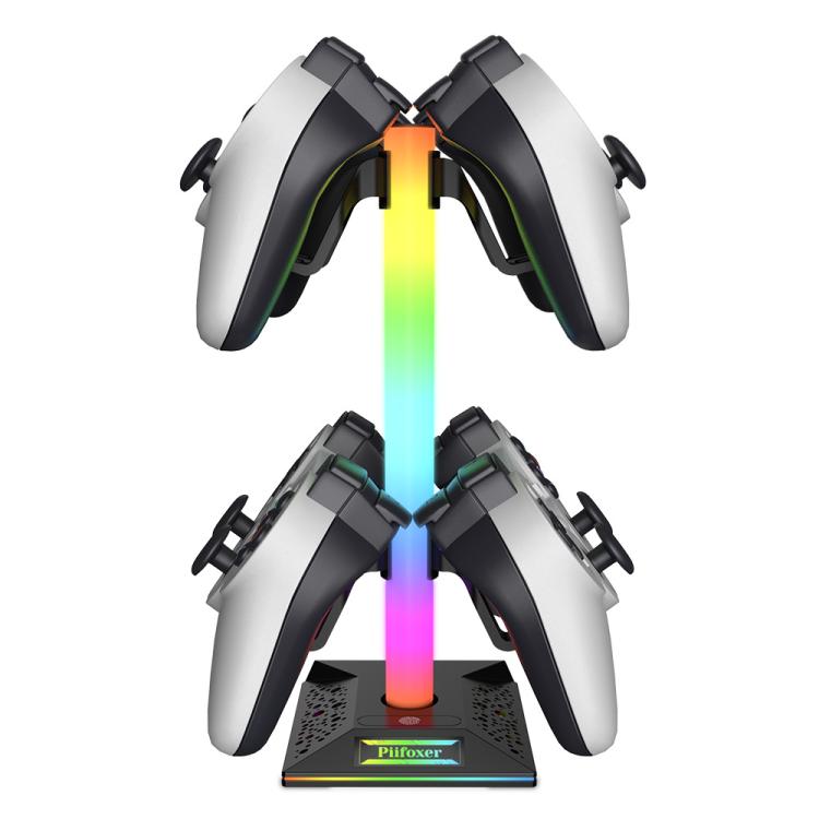 Piifoxer RGB Luminous Headphone Stand Handle Display Stand Charging Expansion Port