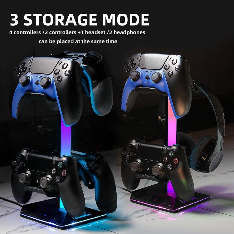Piifoxer RGB Luminous Headphone Stand Handle Display Stand Charging Expansion Port
