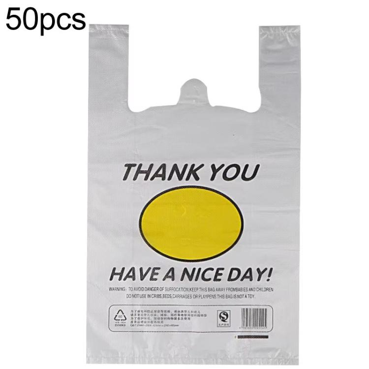 Plastic Bag, 50bags In One Package — Transparent Extra Thick 28x45cm