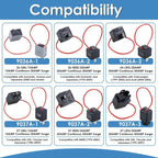 6-Piece Set 9038A Relay Bypass Switch Tester Kit With Wires For Electrical Testing
